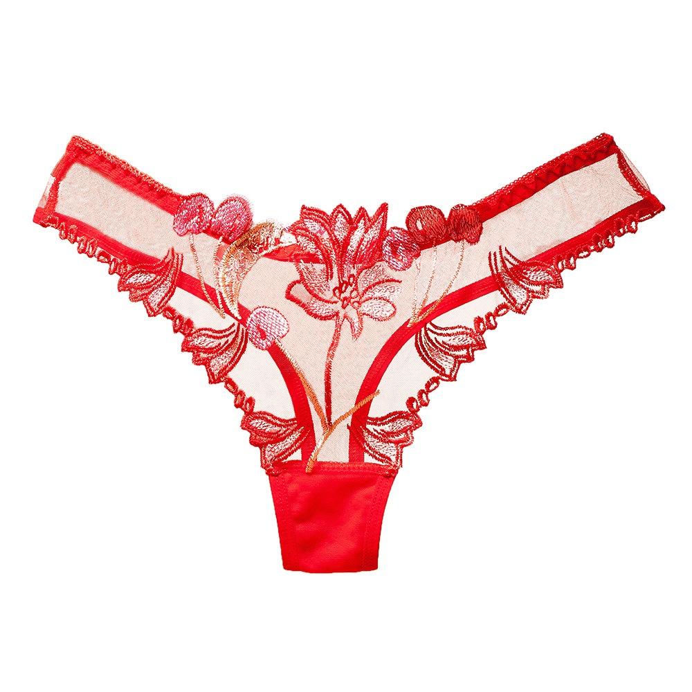 Transparent Embroidered Sexy Panties Women's Underwear Transparent Panties