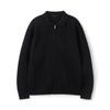 HERVINO Soft Zip-Up Collar Muscle Knit [Black]