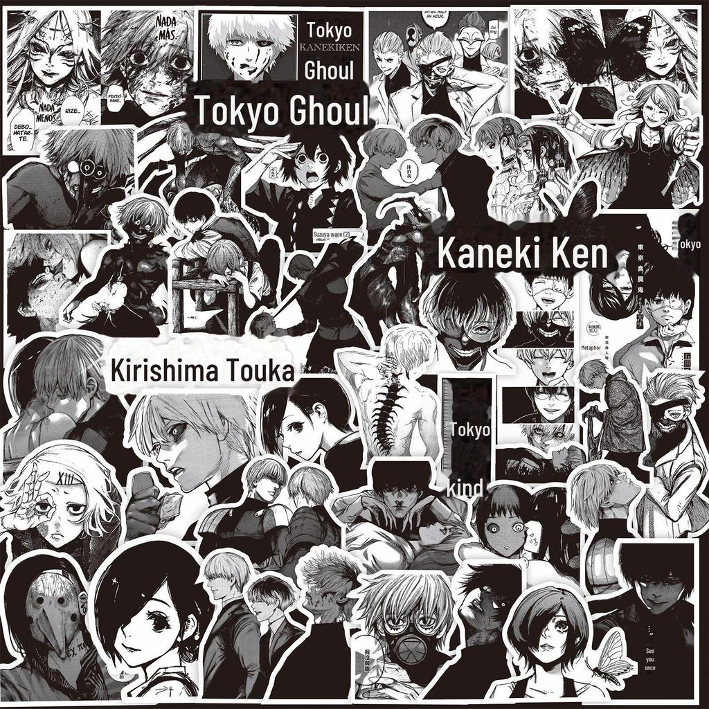 1000 schwarz-weiße Anime-Aufkleber: Demon Slayer, One Piece & mehr zur Notizbuch-Dekoration