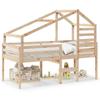 Vidaxl High Bed With Roof, 80X200 Cm, Solid Pine Wood