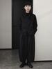 Women's Casual Wide-Leg Lantern Pants - Dark Design, Slimming, Nine-Point, Spring & Autumn Wear.