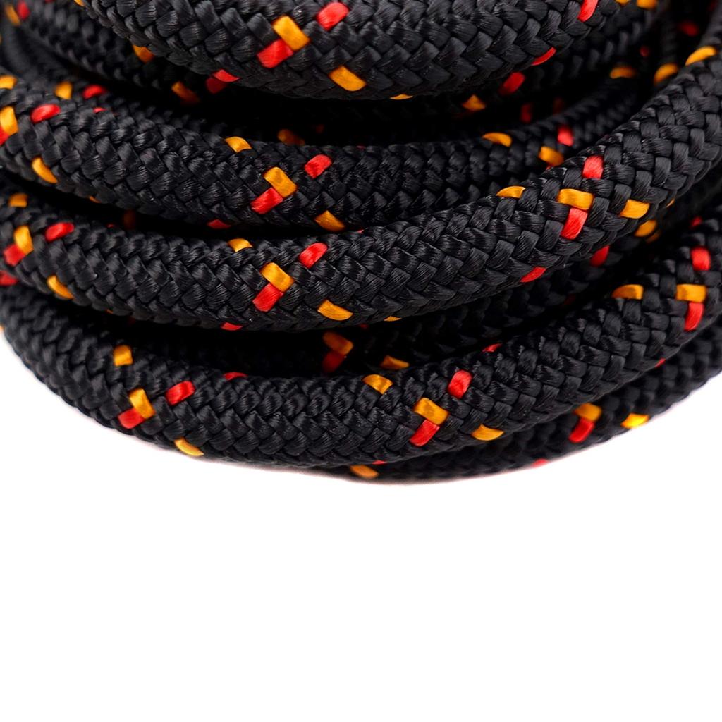 GM CLIMBING CE UIAA Certified Double Braided 6mm Accessory 6m Black Cord, Polyester, Cut,