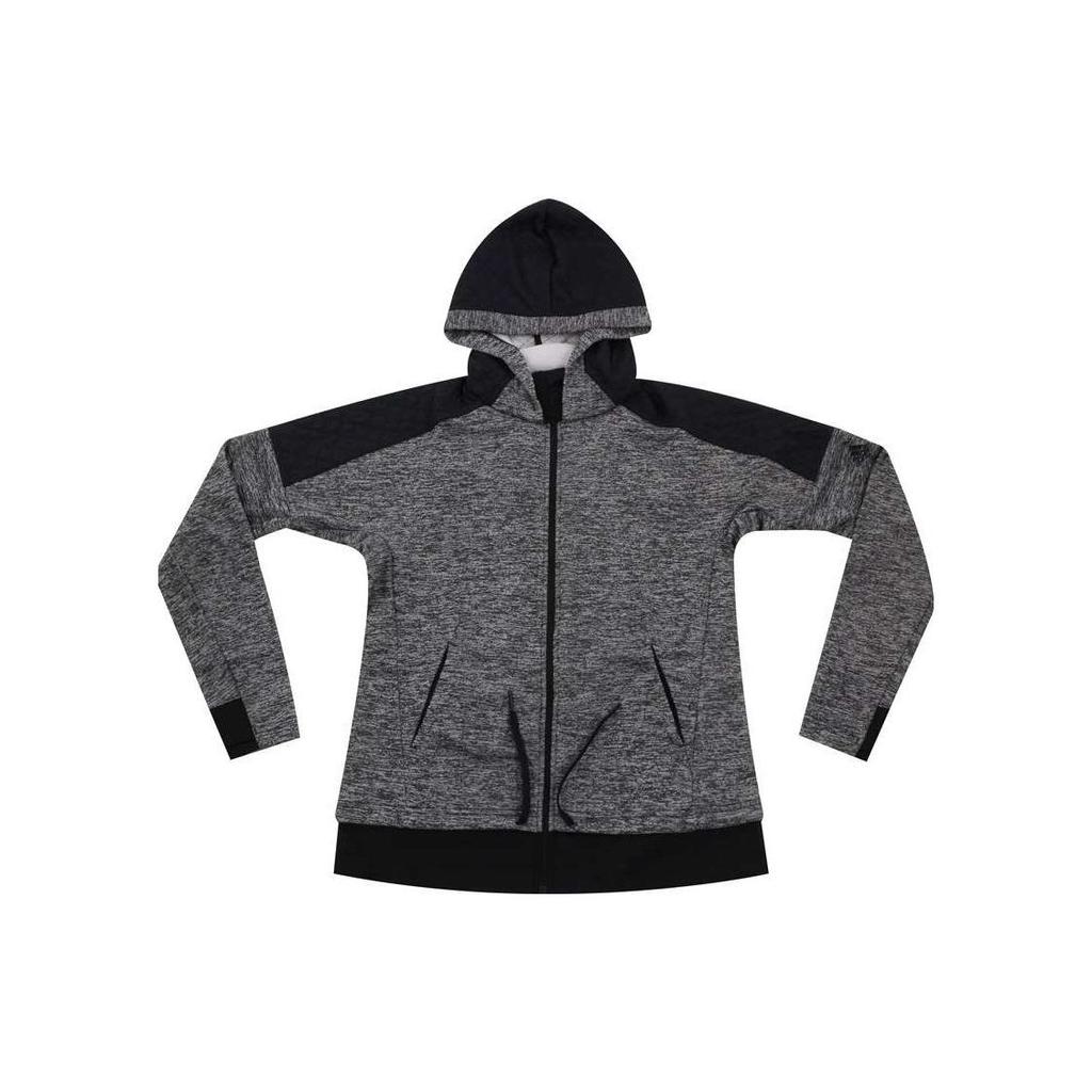 Adidas Fleece Casual Sports Zip-Up Long Sleeve Hooded Jacket Women Jackets Black Gray CZ2182