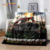 Cartoon T-Transformers Autobots Soft Flannel Blanket for Beds Bedroom Sofa Picnic,Throw Blanket for Cover Outdoor Leisure Gift