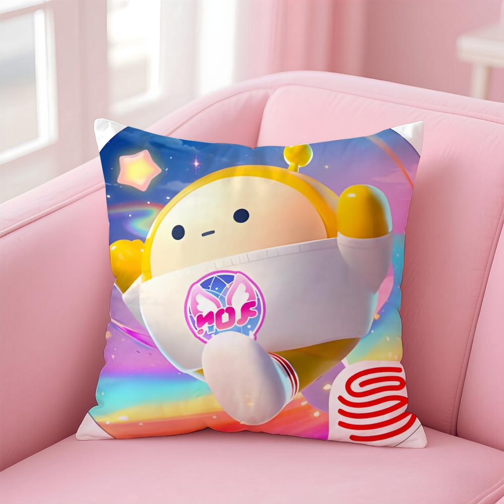 EEggy Party Cushion Cover Pillow Case Soft Friendly Fabric Concealed Zipper