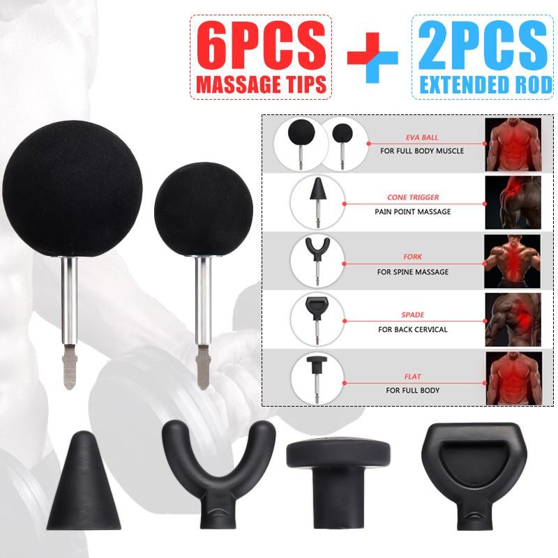 75mm Muscle Relaxation Massage Guns Attachments For Worx 540/Booster/Makita/Ryobi/Jigsaw Type Electric Massagers 6Pcs