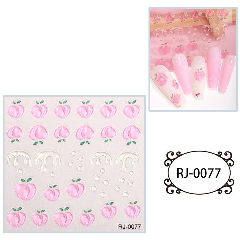 

Наклейки для ногтей на Хэллоуин, рельефные наклейки для ногтей 5D, рождественские украшения 60*60mm