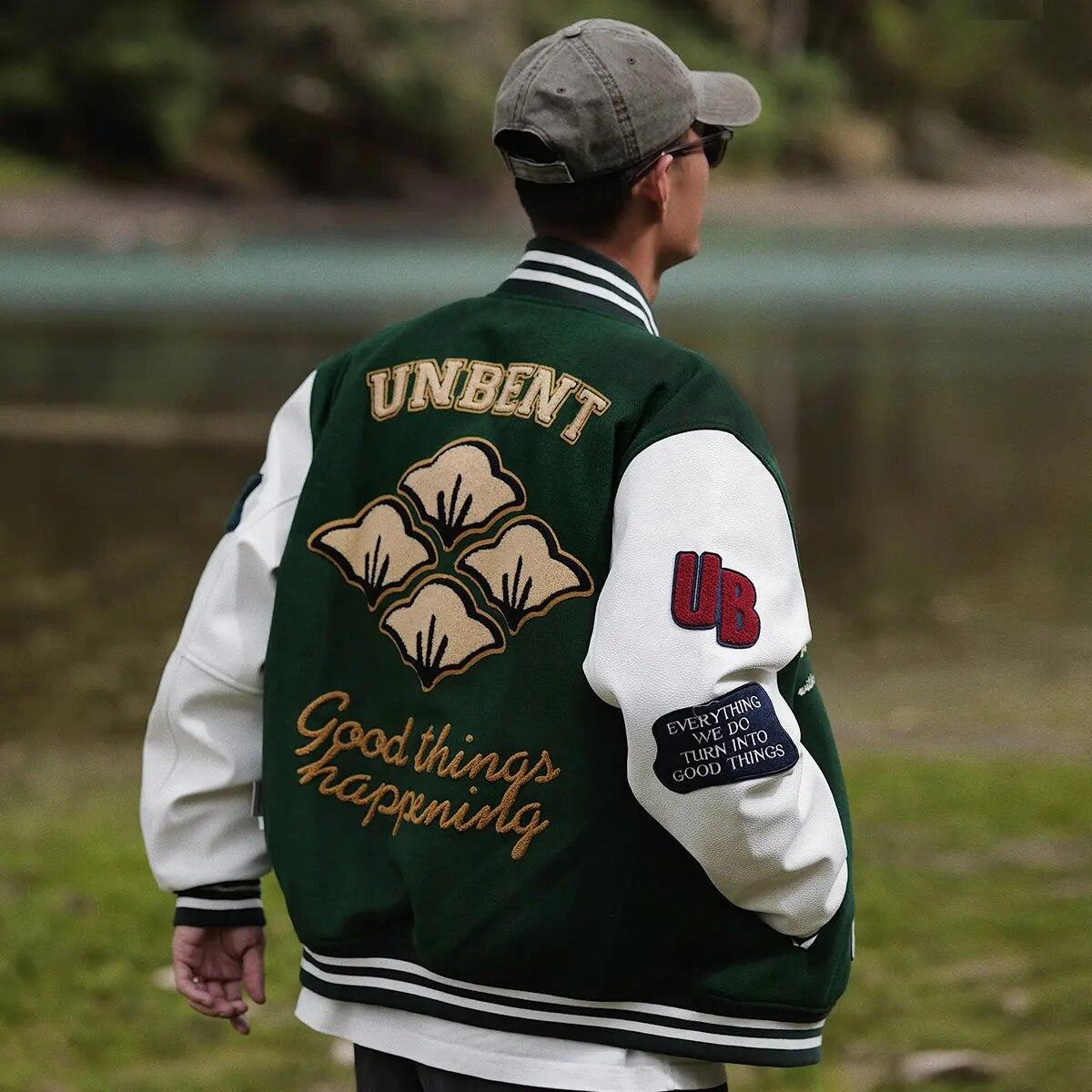 

American High Street Jacket Men Letter Embroidery Oversized Spring Autumn Y2k Unisex Casual Jackets Couple Bomber Varsity Coats