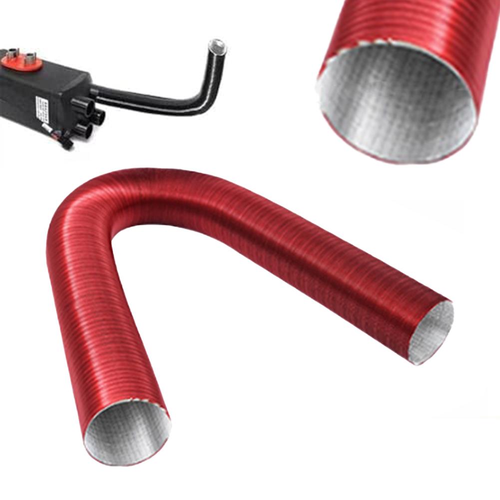 60-300cm Heater Flexible Aluminium Duct Hose Pipe 75mm Diameter Heat Resistant Inner Diameter 76mm-3 Meters (elongated) Red
