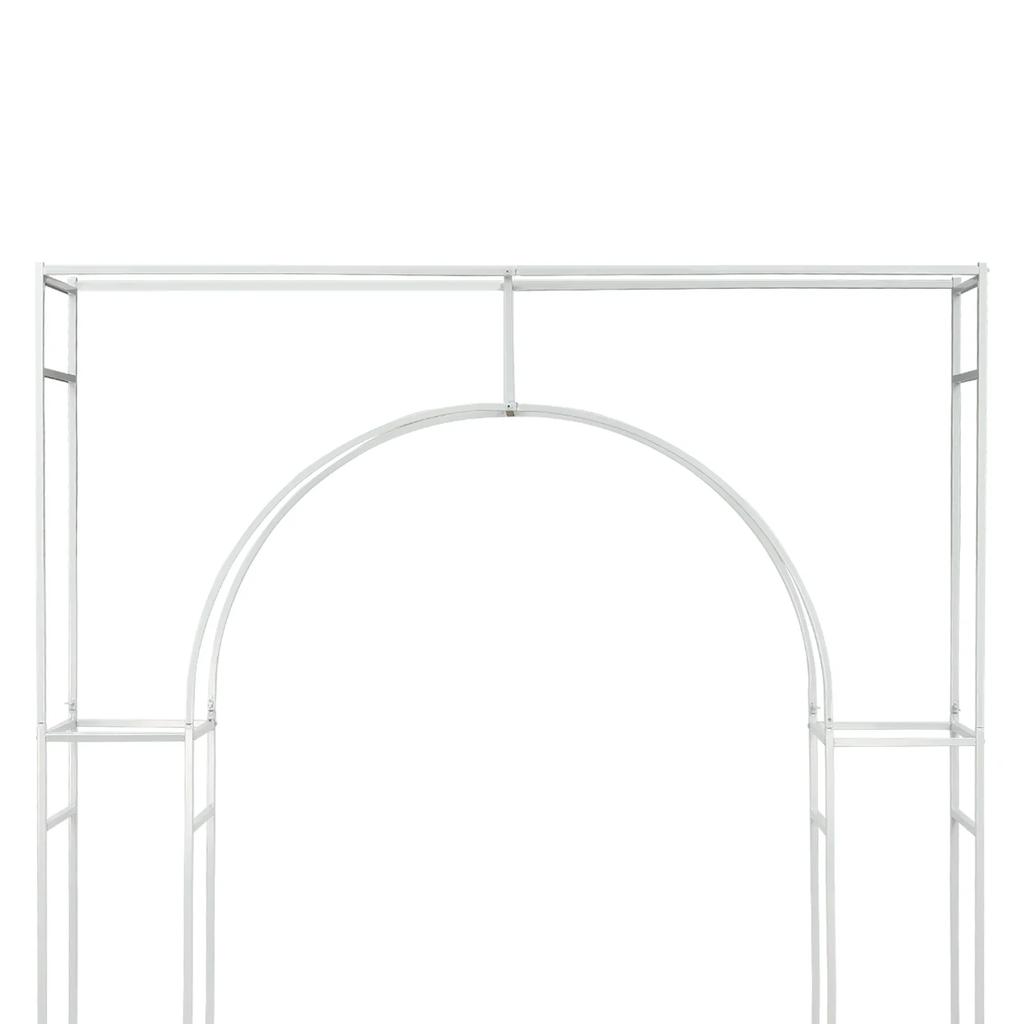 7.87ft Wedding Arch Ceremony Square Metal Balloon Stand Garden Arbor Frame for Birthday Party Background Decorations