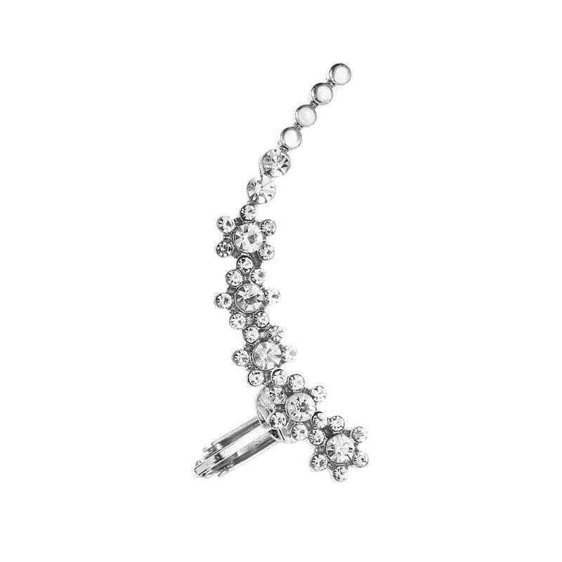 1 Stück Glänzender Zirkon Sternform Ohrklemme für Damen Ohne Piercing Ohrringe Mode Ohrclip Ohrringe Braut Hochzeitsschmuck