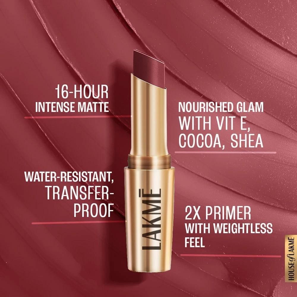 Lakme 9 to 5 Primer with Matte Lip Color, MP7 Rosy Sunday, 3.6g,