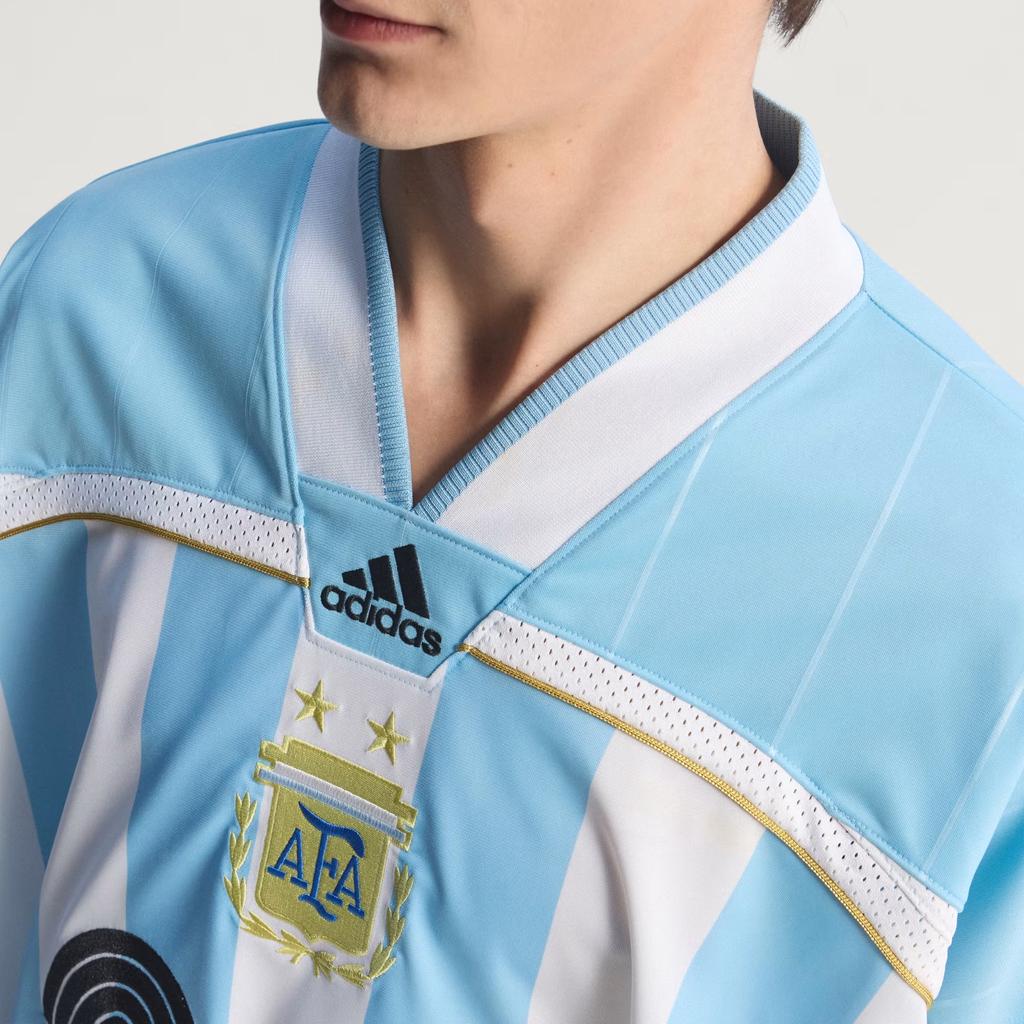 adidas Maglia Argentina Remixed Bringback Azzurro Chiaro/Bianco/Nero Top da Uomo KD5982