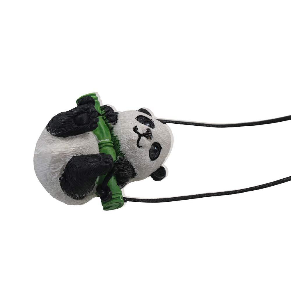 Lanyard Panda Car Rearview Mirror Pendant Resin Car Hanging Ornament Automobile Decoration