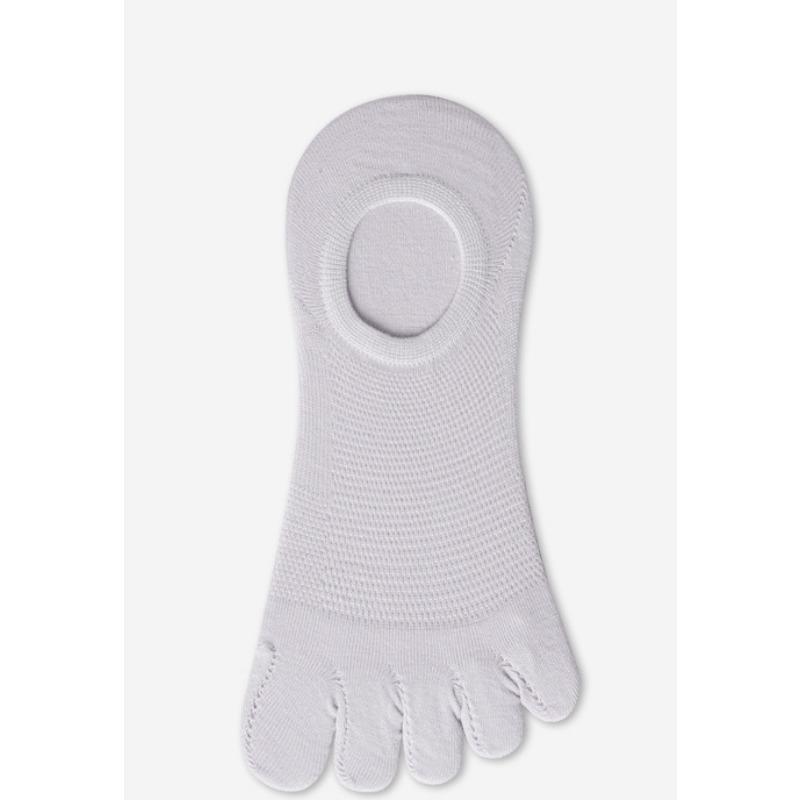 Women's Spring and Summer Thin Mesh Boat Socks, Antibacterial and Anti-infection Five-finger Socks, Boneless Invisible Cotton Socks