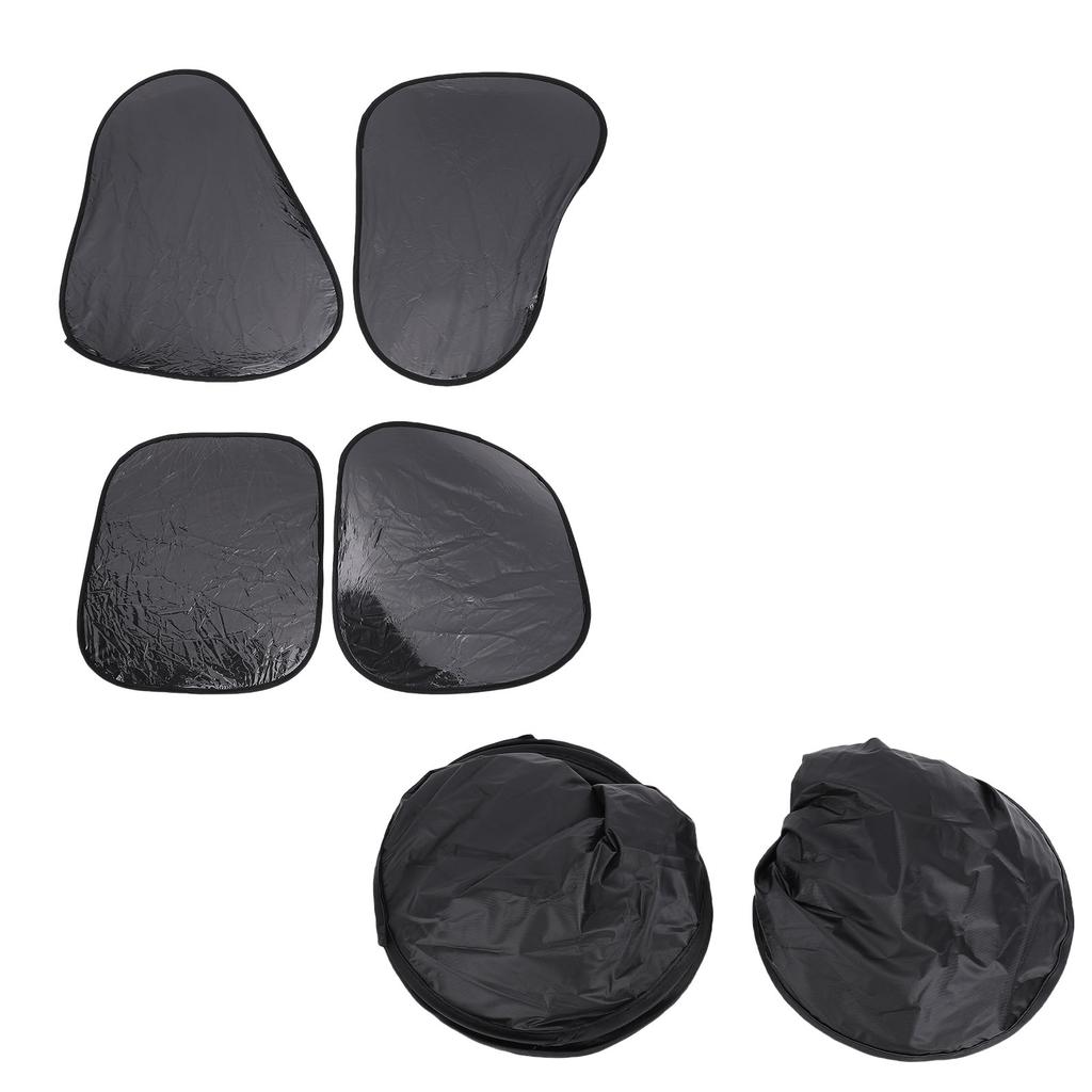4pcs Electrostatic Adsorption Car Window Shades UPF 50+ Removable Foldable Car Side Windows Sunshade Cover for Automobile Vehicle
