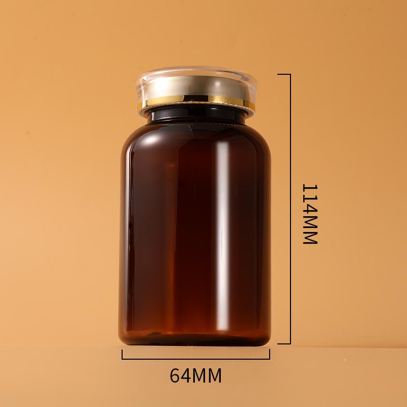 250ml PET Medicine Bottle with Crown Cap for Tablets, Candy, and Powder Storage