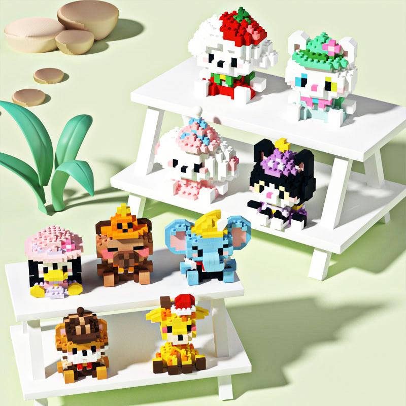 MINISO Cartoon Spielzeug Zoo Serie Mikro Bausteine Tier Spielzeug Modell DIY Weihnachtsgeschenke für Kinder