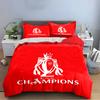 Red Champions Trophy Bedding Set Bedding Duvet Cover Set Duvet Cover Pillowcases Home Decor (1 * Duvet Cover 2 * Pillowcases, Without Duvet Insert)
