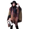 Soft New Women Cashmere Scarf Blanket Cloak Patchwork Plaid Poncho Wrap Shawl