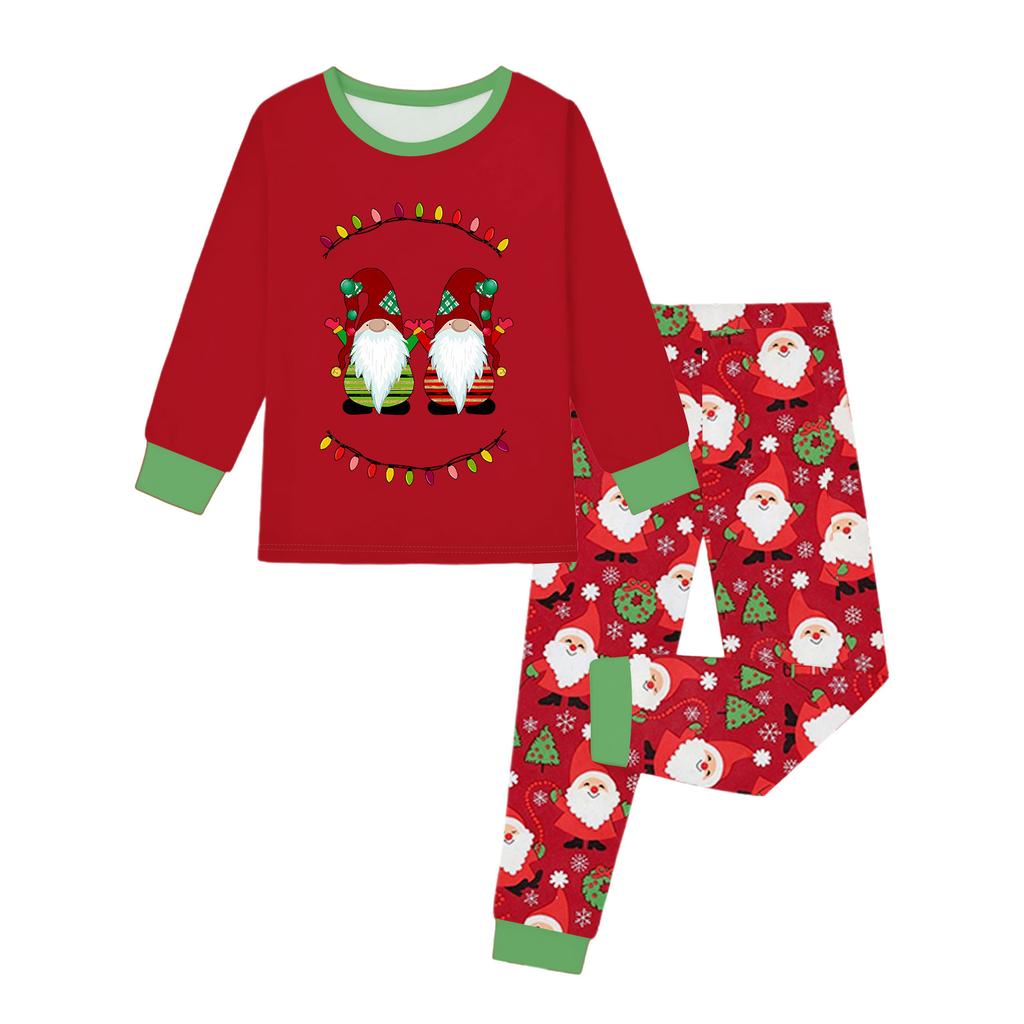 Dětský módní oblek Sukně Kulatý výstřih Top s dlouhým rukávem Kalhoty