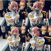 School Uniform Ania Figure Press Instant Noodles Beautiful Girl Car Tabletop Ornament Spy Play House Model Anime Peripherals
