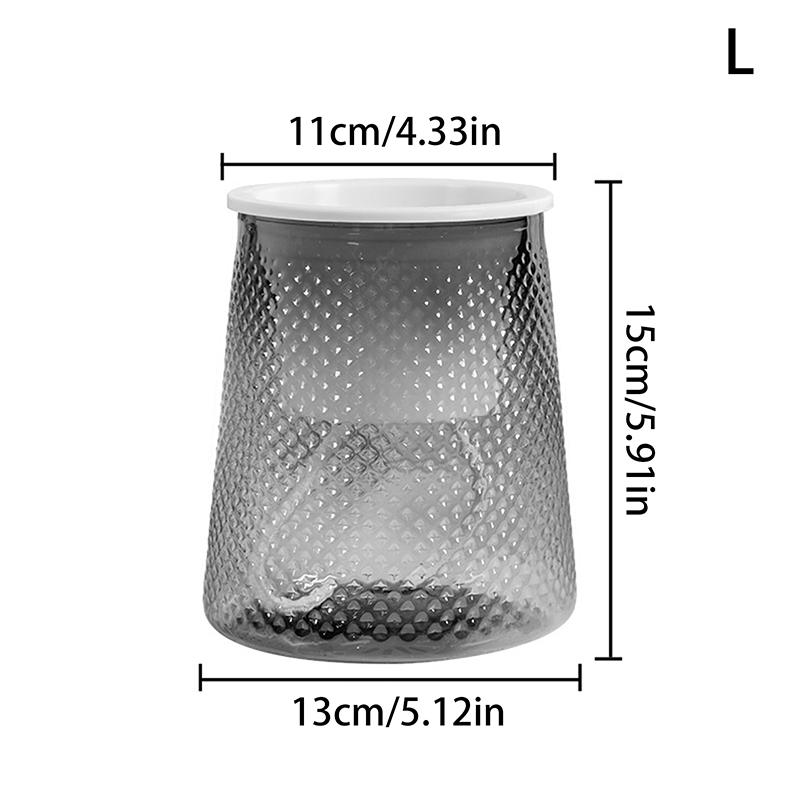 

Self Watering Plastic Flower Pot Double Layer Hydroponics Plants Bonsai Pot Vases Succulent Potted Home Office Decor For Garden+ (Gray,S) сірий колір