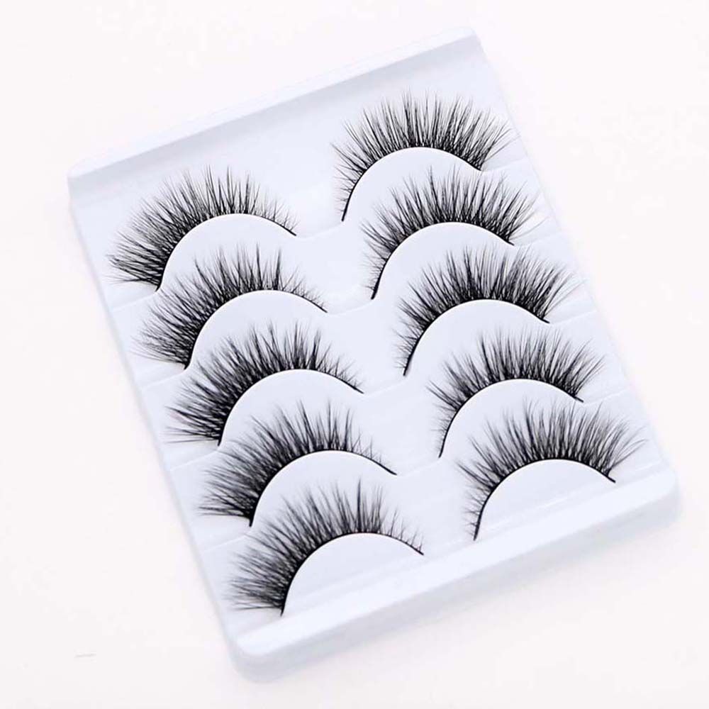 

Long Lasting Fashion Cross False Eyelashes Big Eyes Eyelashes 3D Lash Extension Eye Makeup Tool A