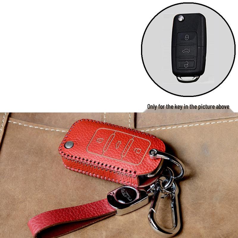 Volkswagen Key Protection Cover: Fits 21 Models, Including New Passat, Magotan, 330GTE, and B8B7 - Genuine Leather