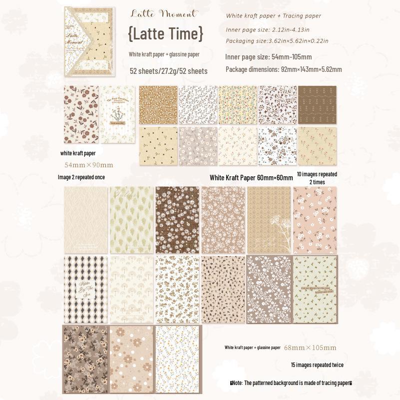 Mò Mò Paper Brick Flower Trace Korean Luxury Journal DIY Decoration Pack