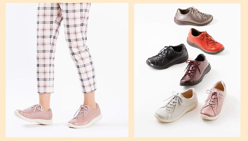 Asahi Medical Walk Women's Walking Shoes WK L001 Black, Size 24.0 cm, 4E