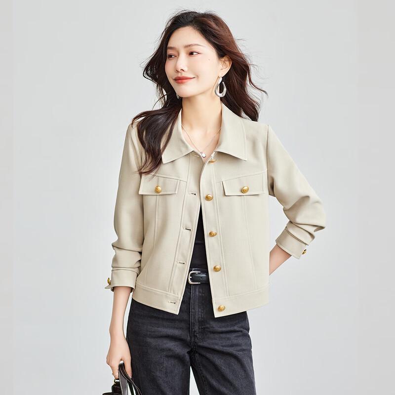 TERRE BLEUE Women's Casual Lapel Jacket