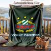 Flannel Blanket Rapid Wien FC Print Custom Name Text Soft Throw for Sofa Bed