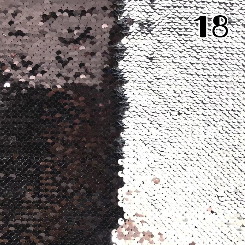 100x130cm Oboustranná 5mm Látka s rybími šupinkami Reverzibilní látka s flitry DIY Řemesla Šití Oděv Boty Pozadí Dekor
