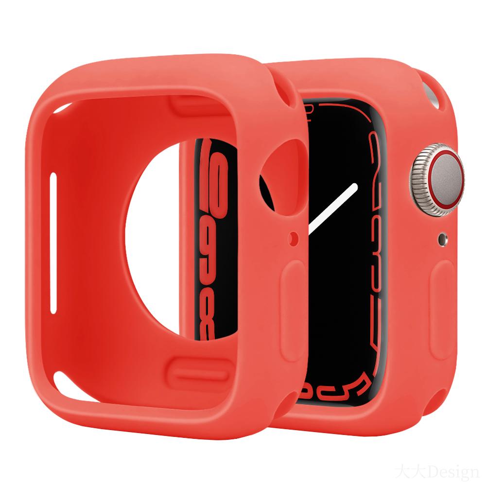 Soft Silicone Case for Apple Watch Series8/7/6/5/4/3/SE Cover Case for iWatch Slim Tpu Bumper Protector 38MM 40 41MM 42 44 45MM