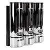 Dispenser da Doccia a 3 Scomparti 3x400ml Grande Capacità Ricaricabile Montato a Parete Dispenser per Shampoo e Balsamo per Bagno
