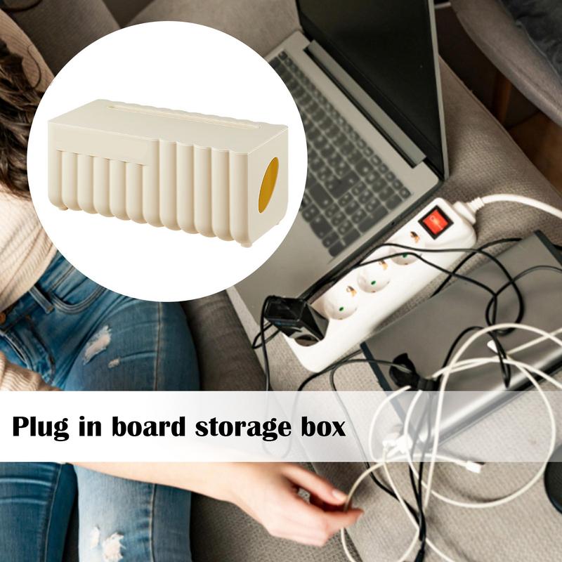 Desk Cable Management Save Space Storage Box Router Box Hider For TV Wires Computer Router Living Room Bedroom Desk Shelf Table