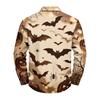 Men's Loose Fit Long Sleeve Collared Shirt Vintage Casual Breathable Button Down Shirt for Autumn Spring Daily Outdoor Workwear