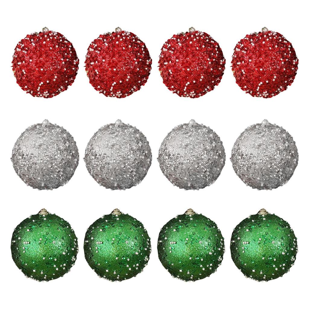 4x Christmas Ball Ornaments Christmas Tree Decorations Tree Ornaments for Indoor Hotel Restaurant Festivals Engagement