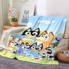 Bluey Theme Printed Blanket - Perfect for Couch, Bed, Travel & Outdoor Use | Machine Washable, Cozy & Durable.