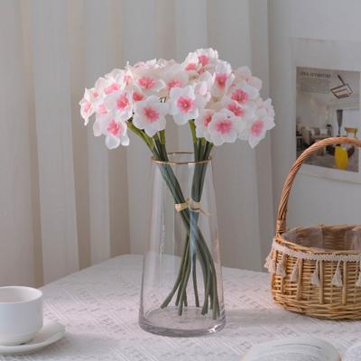 6Pcs/Bunch Artificial Daffodil Flower Realistic Fake Silk Flower Home Office Wedding Party Indoor Outdoor Faux Flower Plants Decoration