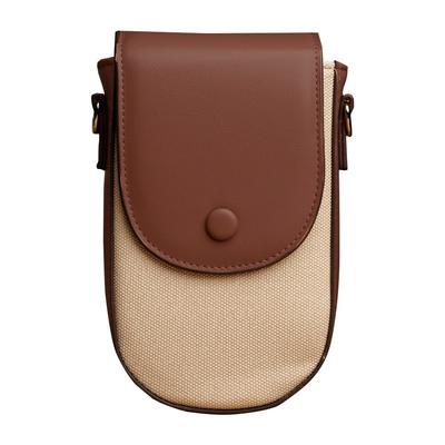 RSINC Small Crossbody Bags Semi Oval PU Leather Adjustable Shoulder Tan Brown B0DVQ1BDDJ