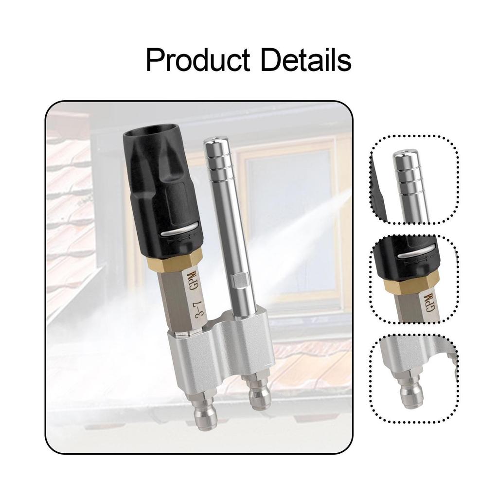 Twist Nozzle Quick Connect Rotate Spray Pattern Downstream Soft Wash Nozzle