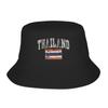 Vintage Thailand Bucket Hat  Hawaii Fisherman Caps Foldable Vacation Sun Hats For Unisex Trendy Printed Cap