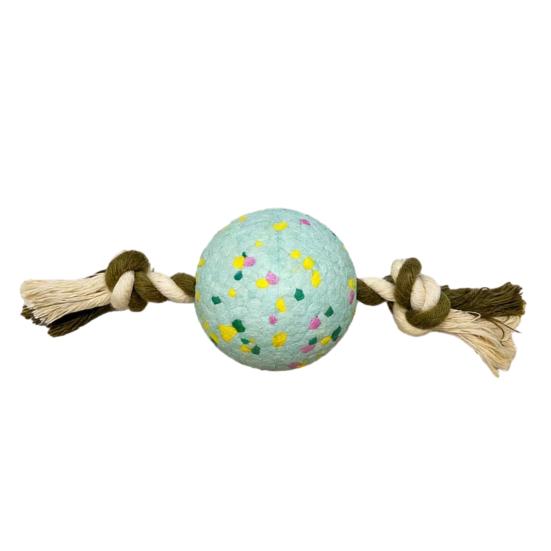 Dog Ball Chew Toy Teeth Cleaning Toy Interactive Rope Knot Tug-of-War Toy for Small to Large Dogs Fetch Training