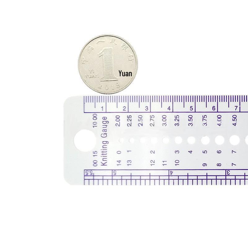 

Multifunctional High-Quality Plastic Knitting Ruler for Wool Projects Gauge
