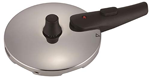 Pearl Metal HB-5137 Silver Pressure Cooker for Everyday Use, 3L, with Glass Lid and Strainer