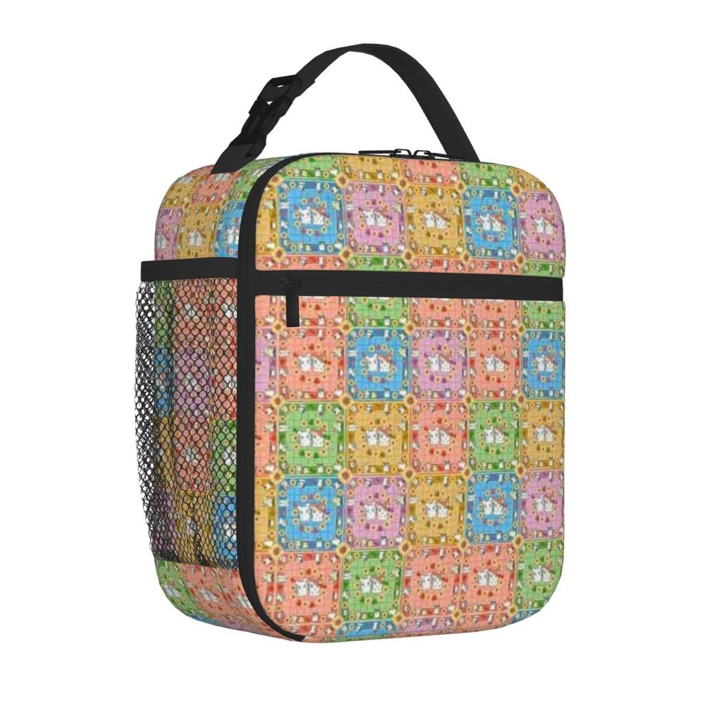 Bestselling Hamtaro Inspired Quilt Pattern Urban Street Meal Bag Playground Snack Meal Prep Bag