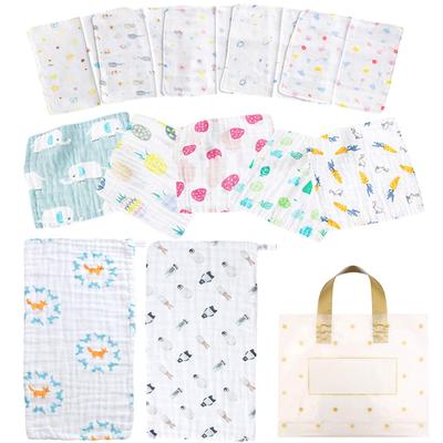 Joyancejt Gasklänning Baby Set om 12 Gasklänning Handduk Amning Gasklänning Bomullsgas Gasklänning 6-lagers Dubbelskikt 2525cm 2550cm (12 stycken)
