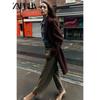 Zaprha 2025 Autumn New Casual Simplicity Lapel Split Soft Shoulder Pad Coat Outerwear Women 3046282